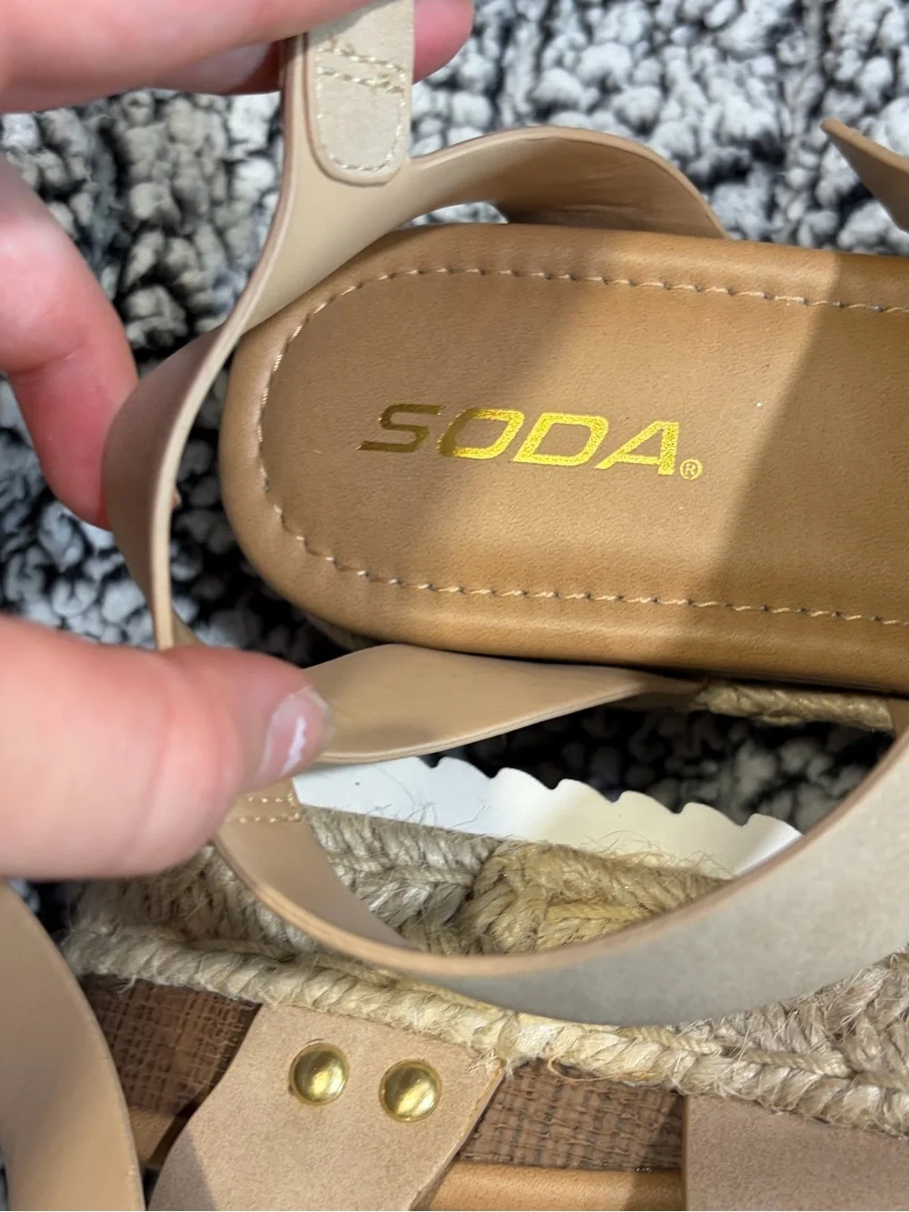 Soda Tan Espadrille Platform Sandals